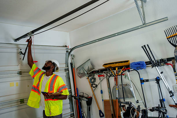 Professional Garage Door Roller Replacement technician working in Rockwell, NC